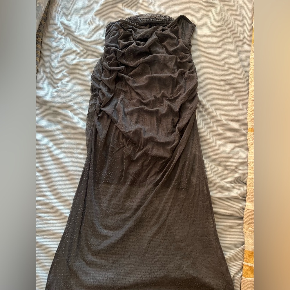 Anthropologie Charcoal Midi Dress